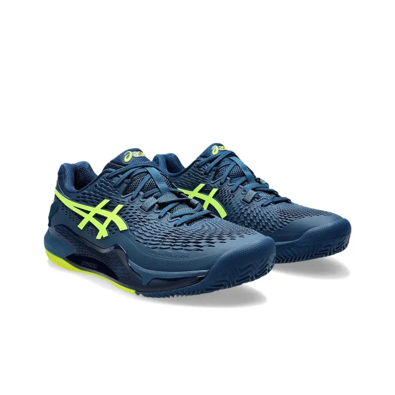 Asics Gel Resolution 9 Clay Mako Blue Safety Yellow-1