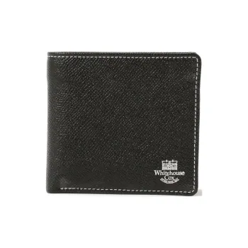 Beams Whitehouse Cox Collaboration Cow Leather Wallet Men's Black/Brown With Marine Blue/Marine Blue With Red