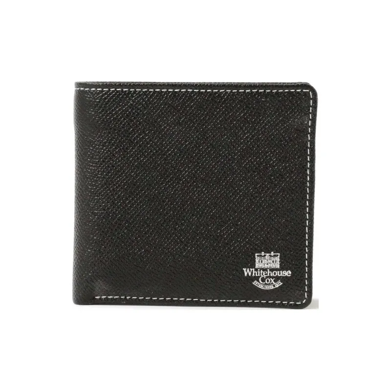 Beams Whitehouse Cox Collaboration Cow Leather Wallet Men's Black/Brown With Marine Blue/Marine Blue With Red-0