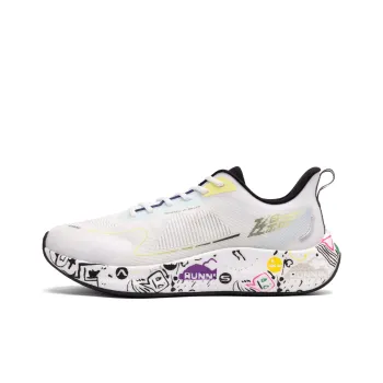 QIAODAN Flying Shadow 3.0 Supportive And Elastic Low Top Running Shoes Men's White Yellow