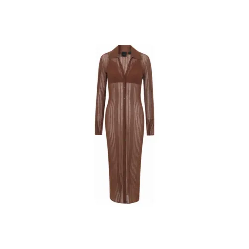 PINKO Long-Sleeved Dresses Women's Brown