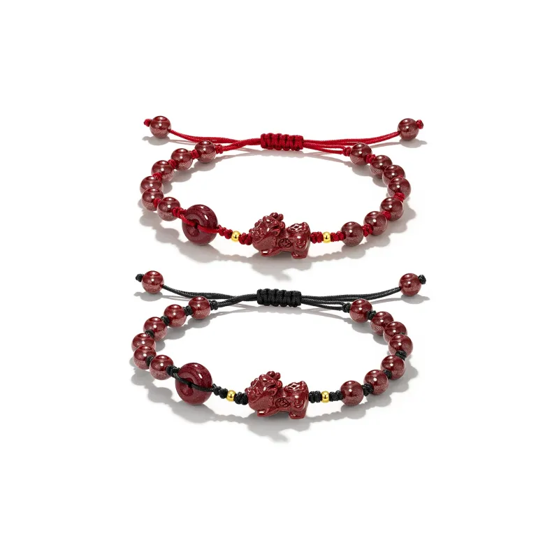 Moon Jewelry Cinnabar Bracelets Unisex-4