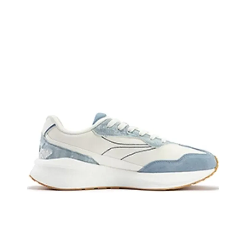 361° Long Wind 4 Anti Slip Wear Resistant Low Top Casual Shoes Men's White Blue-1