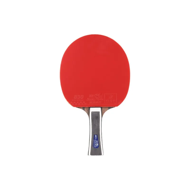 DOUBLEFISH Ping Pong Paddles Unisex Pure Wood Red Horizontal Beat Straight Beat-21