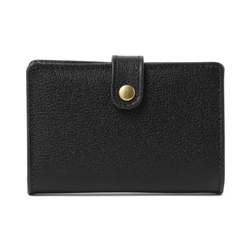 Beams Cow Leather Card Holder Men's Marine Blue/Black-4