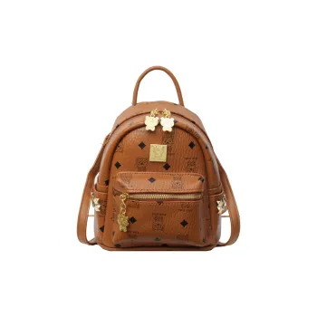 BAODIDAISHU Pu Backpack Women's White/Pink/Brown