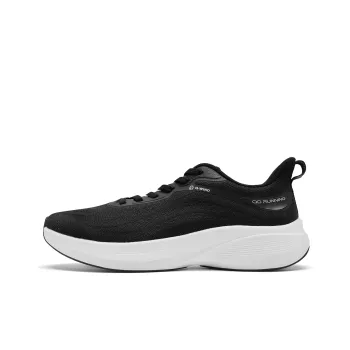 QIAODAN Sigh 5.0 Cushioned Slip-Resistant Low-Top Running Shoes Men's Black White