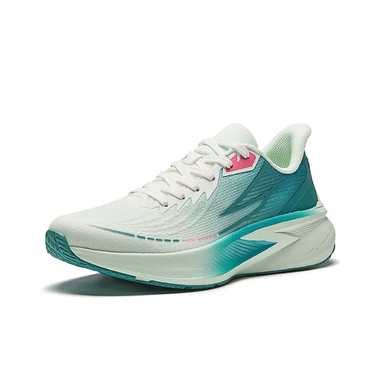 Anta Pentium Cushioning Abrasion Resistant Lightweight Low Top Running Shoes Women's Cool Green-1