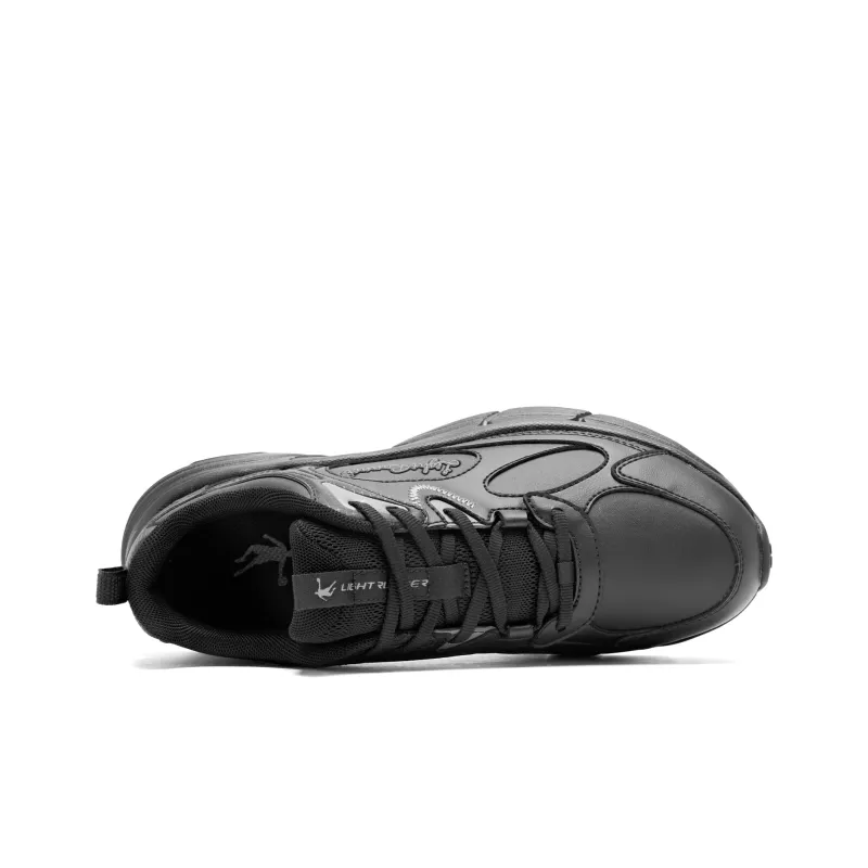 QIAODAN Lightweight Waterproof Cushioning Low Top Training Shoes Women's Black-3