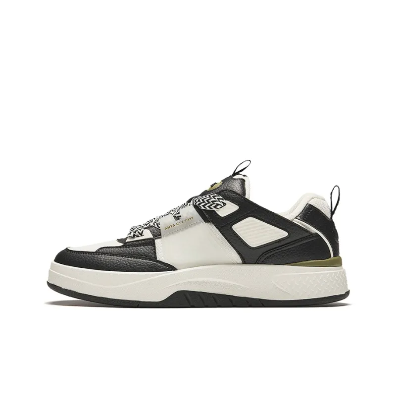 Anta Xiu Yu PRO Wear Resistant Low Top Skateboard Shoes Men's Basic Black-0
