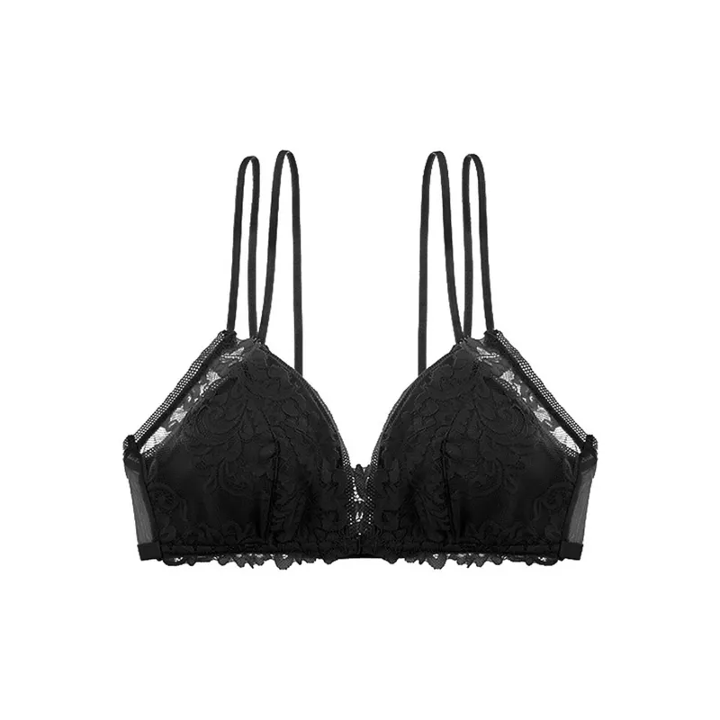 Flowers In Water Bra Women's Black-0