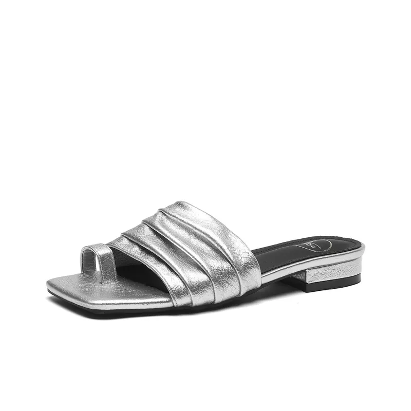 Safiya Slide Slippers 2.6cm Women's Beige-6