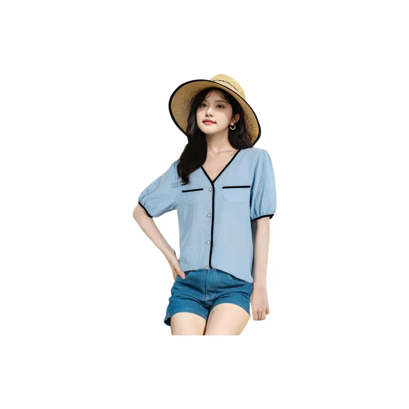 Wbwq Chiffon Shirts Women's Multiple Colors-1