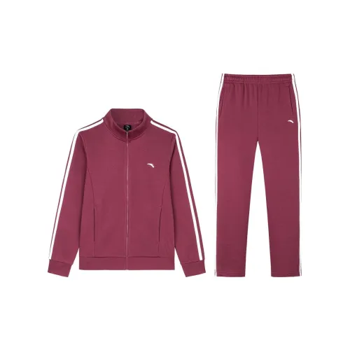 Anta Variety Training Collection Casual Suit Women's Raspberry Red