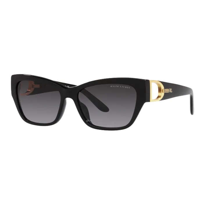 Ralph Lauren Collection Acetate Irregular Shape Sunglasses Unisex Black-0