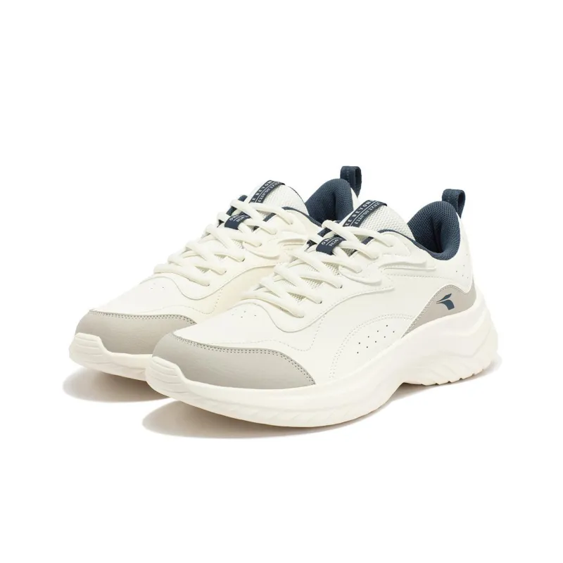 361° Anti-Slip Wear-Resistant Low-Top Casual Running Shoes Men's Feather White-3