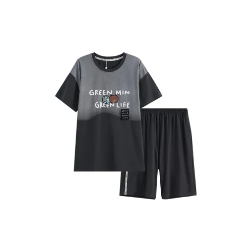 FENTENG Pajama Set Men's Dark Gray