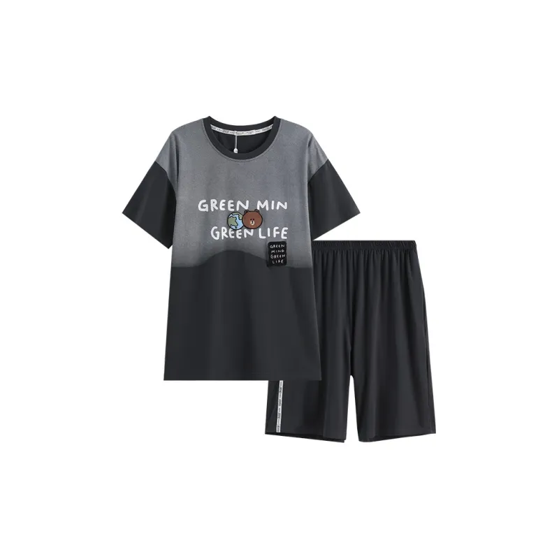 FENTENG Pajama Set Men's Dark Gray-0