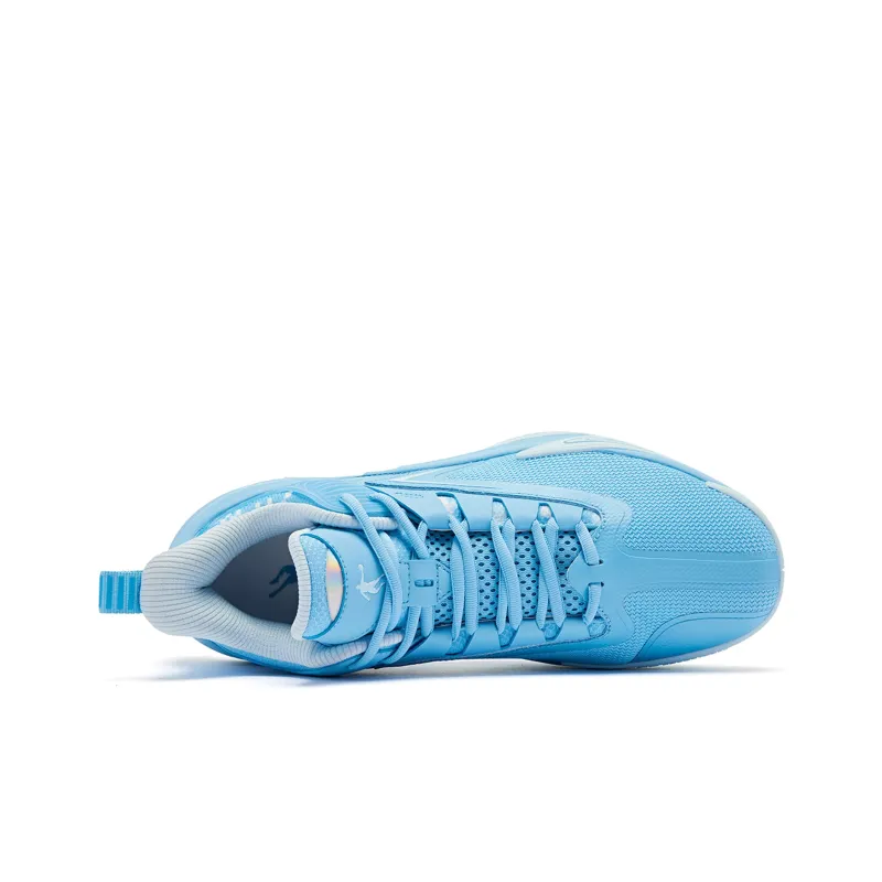 QIAODAN Spike 7TEAM Cushioning Wear Resistant Low Top Basketball Shoes Men's Blue-3