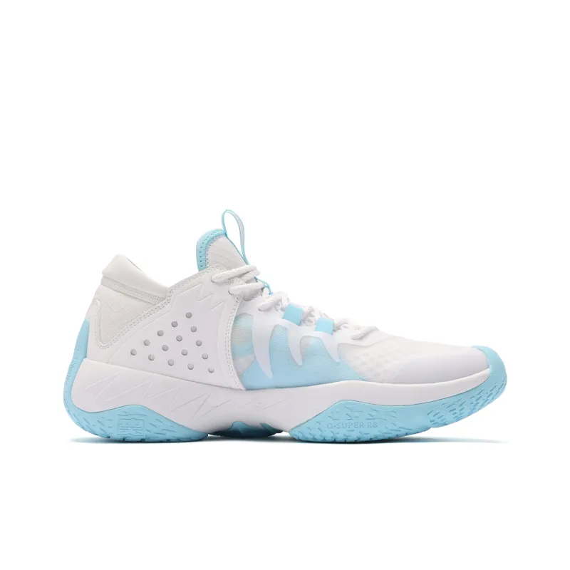 QIAODAN Anti Slip Wear Resistant Low Top Basketball Shoes Men's Cirrus Blue-1