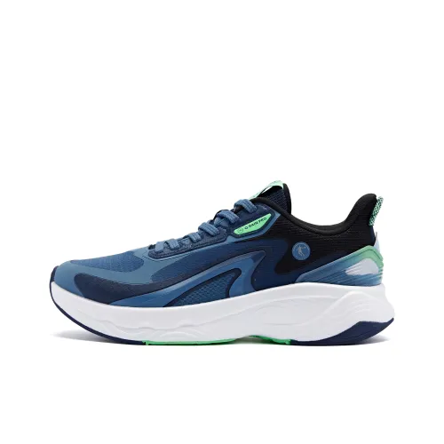 QIAODAN Streamer 4.0 Wear-resistant And Lightweight Low-Top Running Shoes Men's Blue Green