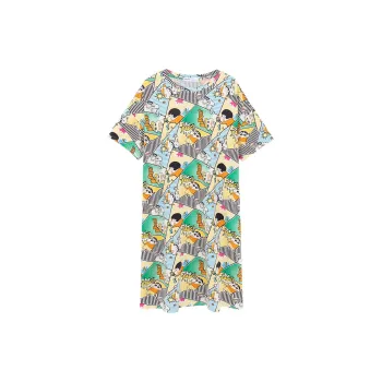 QINZUIMAO x Crayon Shinchan/ Nightgown Women's Multicolor