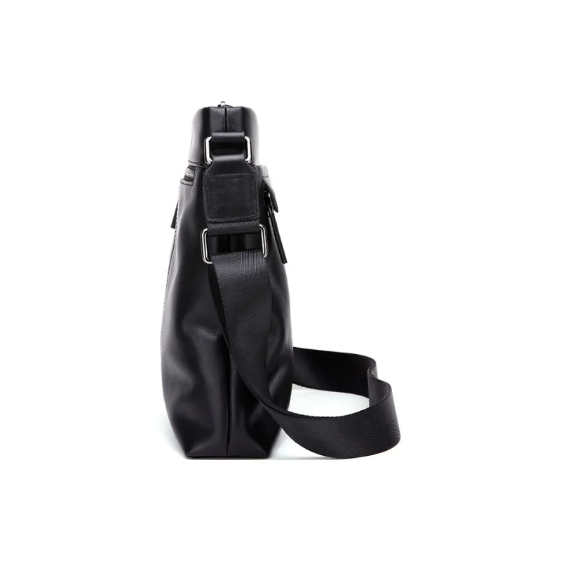 ROSEROOEN Cow Leather Shoulder Bag Men's Black-2