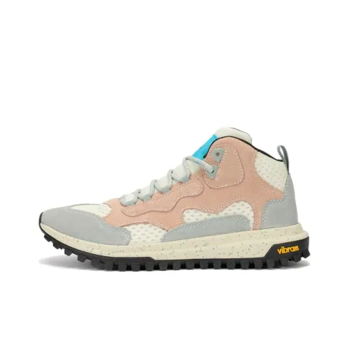 BRANDBLACK 러닝화 미드탑 그레이 핑크 남성