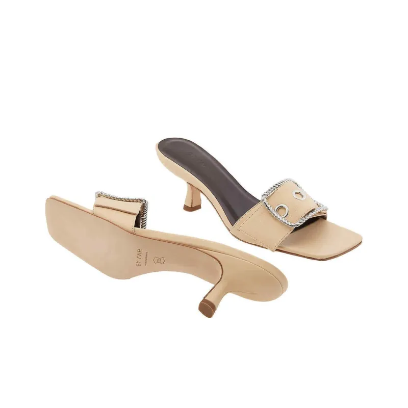By Far Slide Slippers Women's Beige-2