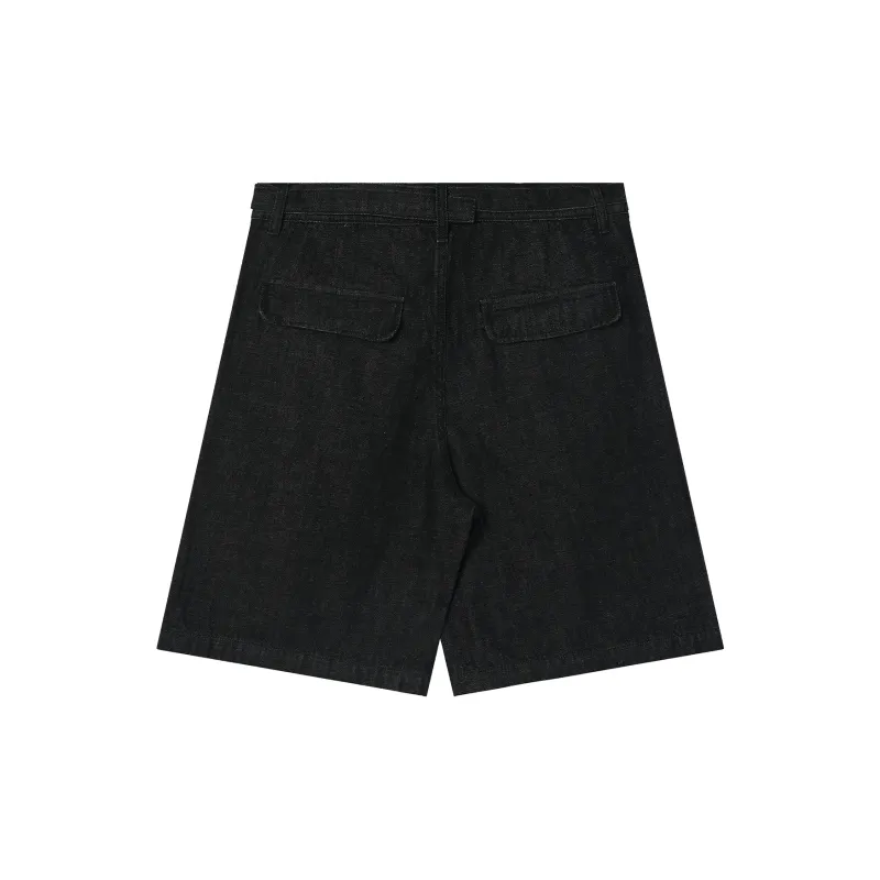 Evi Stub Denim Shorts Men's Black-1