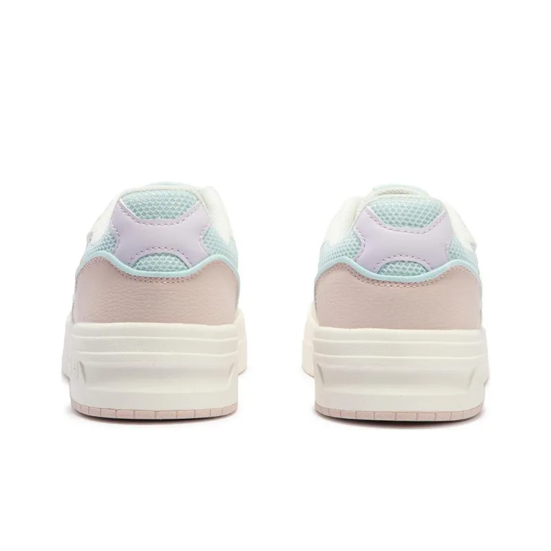 361° Slip Resistant Cushioning Wear Resistant Low Top Skateboard Shoes Women's White Pink-5