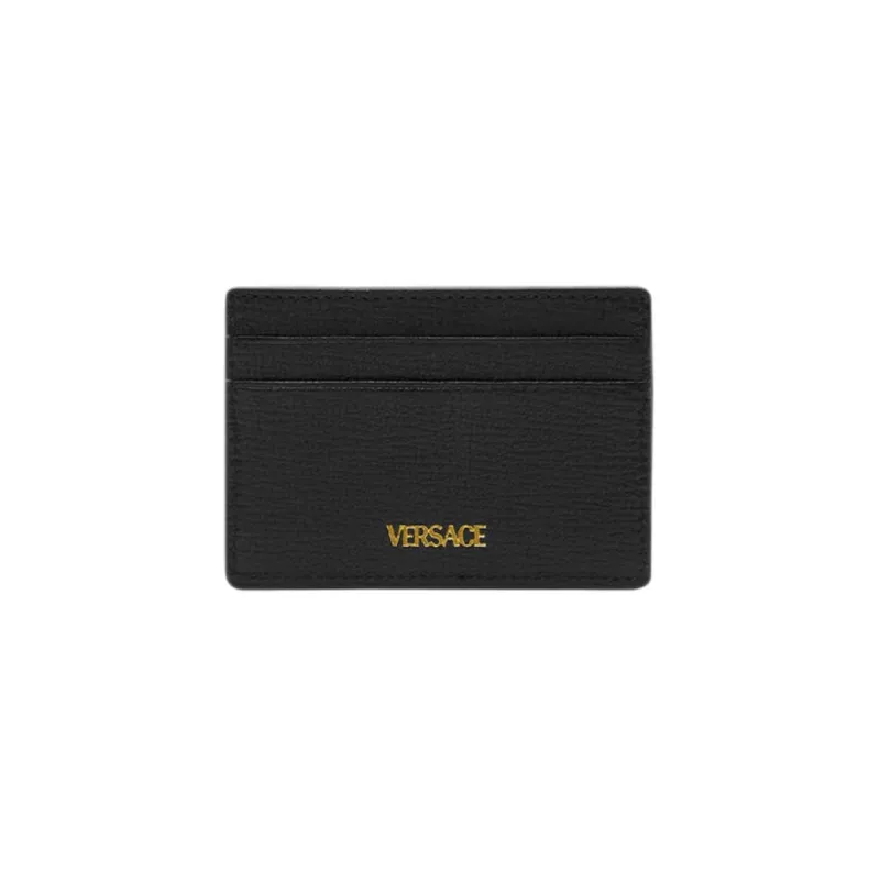 FANSIZHE MEDUSA BIGGIE Series Goatskin Card Holder Regular Men's Black & Gold-1