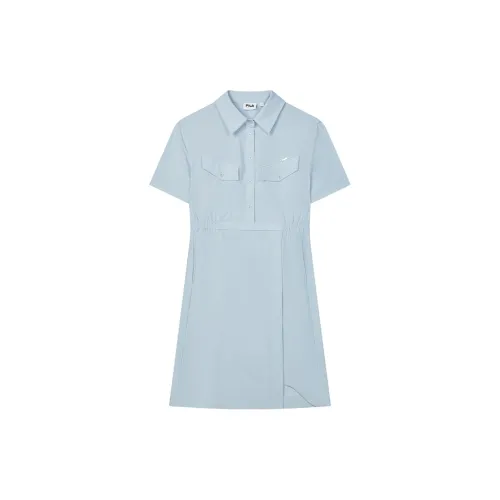 FILA Short-Sleeved Dresses Women's Light White/Blue