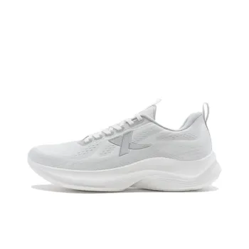 XTEP Cushioning Abrasion Resistant Lightweight Low Top Running Shoes Men's White Gray