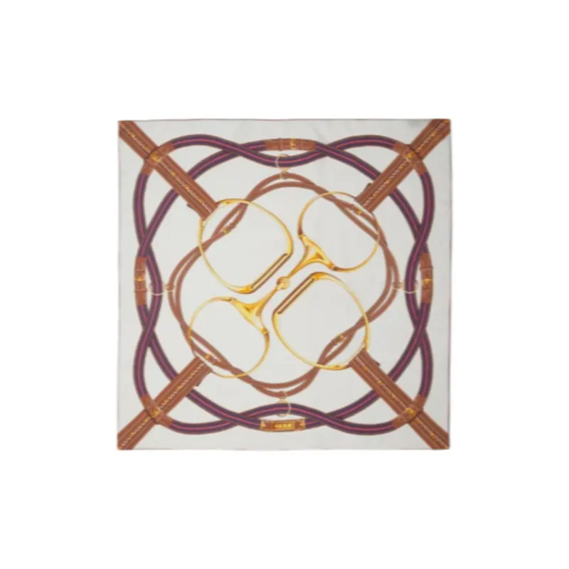 GUCCI Horsebit print Silk Scarf-0