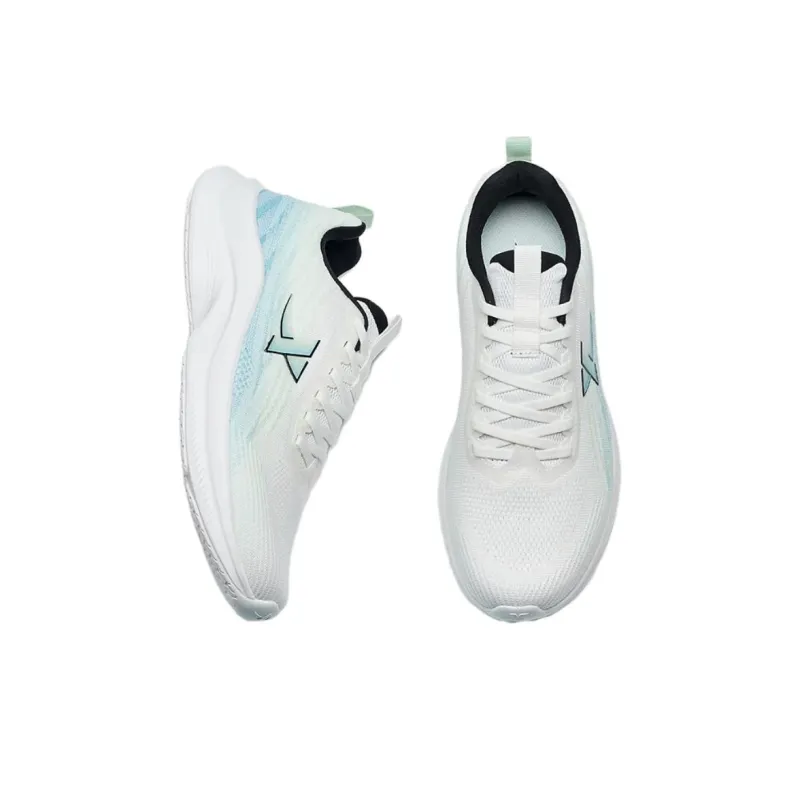 XTEP Breathable And Resilient Low Top Running Shoes Men's White Green Blue-3