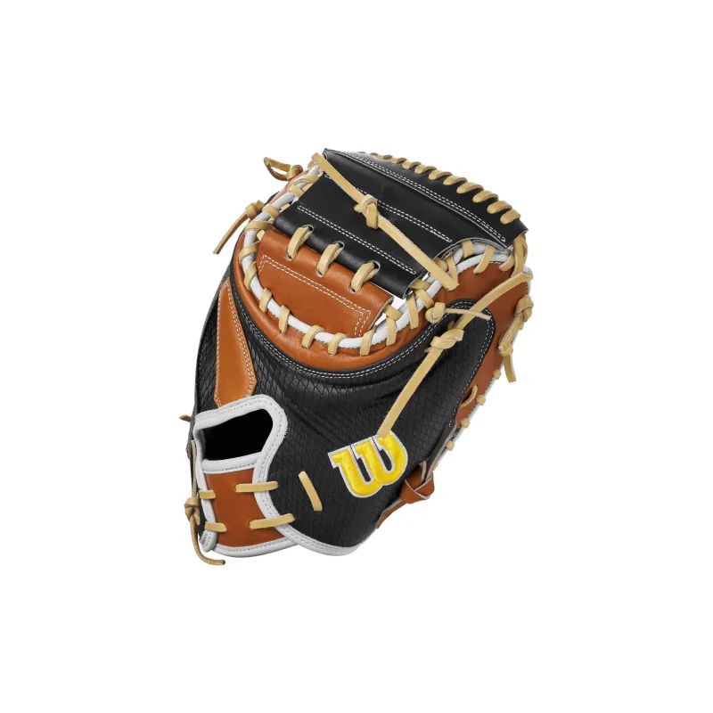Wilson Baseball Gloves Catcher's Glove PU Polyurethane Unisex Brown Black-4