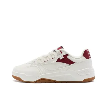 XTEP New Dawn Lightweight Low Top Skateboard Shoes Women's White Red