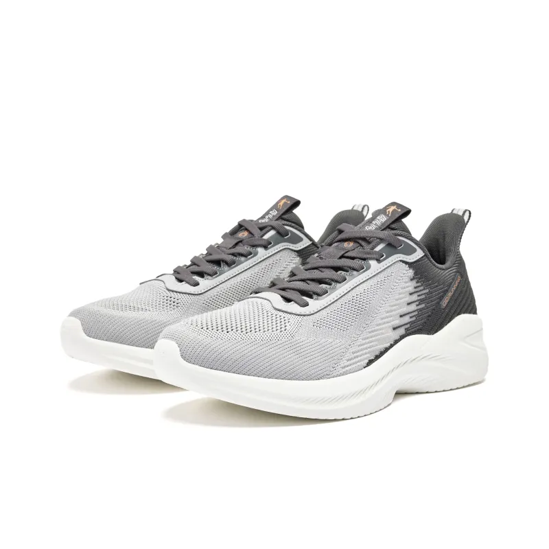 QIAODAN Cushioning Wear Resistant Low Top Running Shoes Men's Gray-2