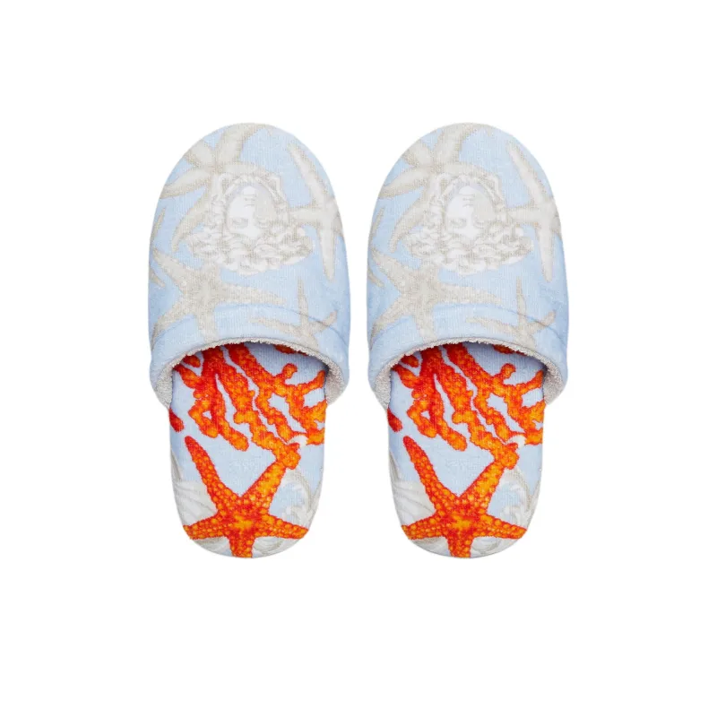 VERSACE Barocco Closed Toe Slippers Unisex Blue-2