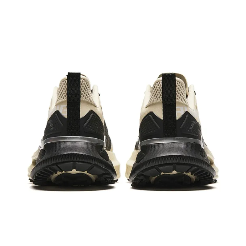 Anta Cushioned Slip Resistant Low Top Casual Running Shoes Men's Black Yellow-3
