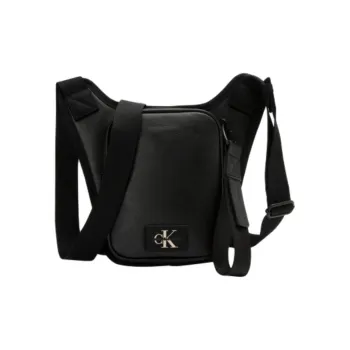 CALVIN KLEIN Synthetic Material Cell Phone Pouch, Crossbody Bag, Shoulder Bag Small Size Men's Space Black