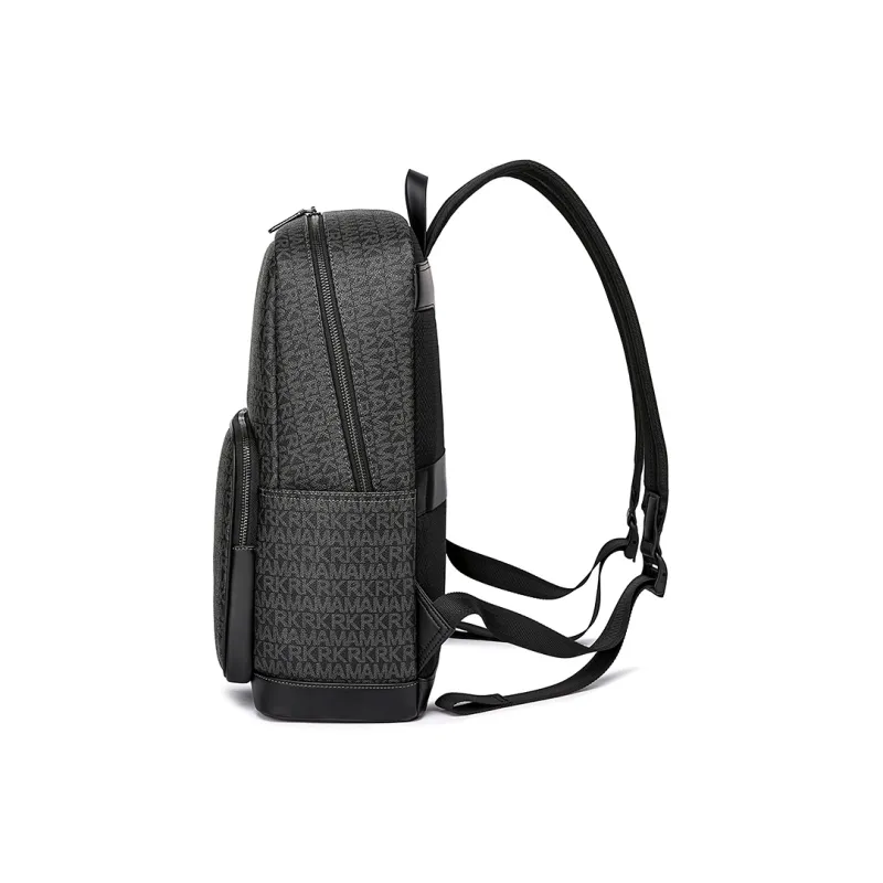 FAIRWHALE PVC Backpack Regular Unisex Graphite Gray/Dull Yellow Brown/Dusty Blue-2