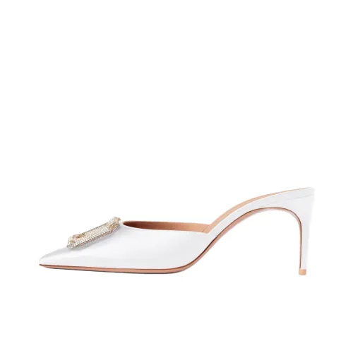 Malone Souliers Closed Toe Slippers 7cm Women's White
