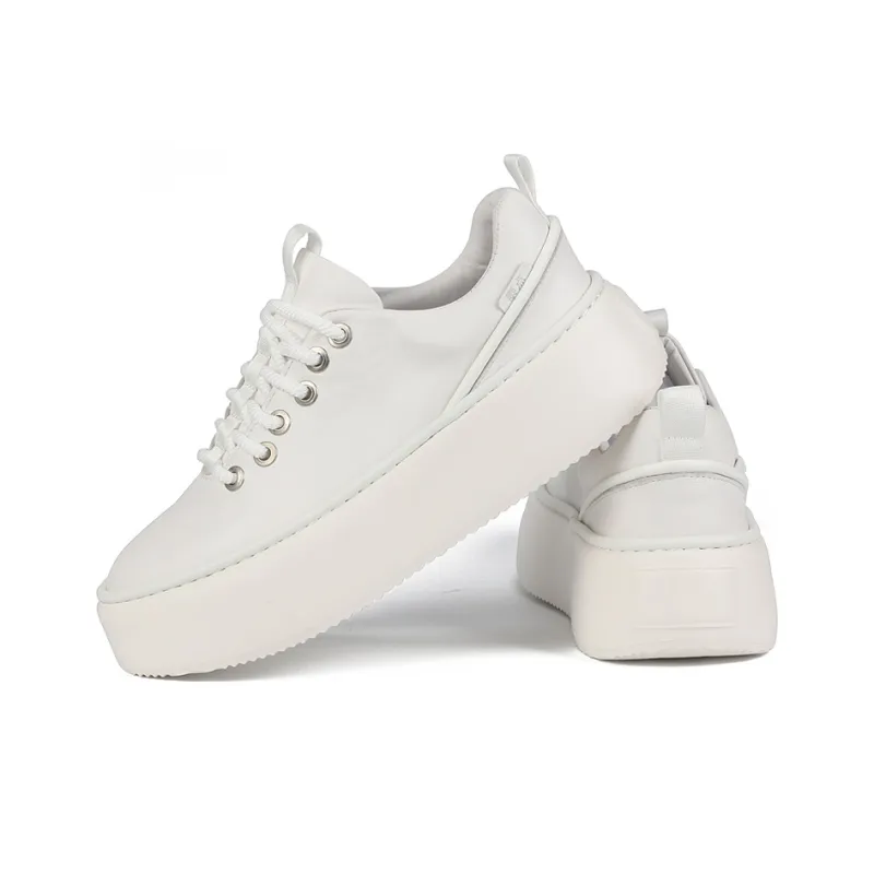 Thai Points Anti Slip And Wear Resistant Height Increasing Low Top Skateboard Shoes Men's White-2