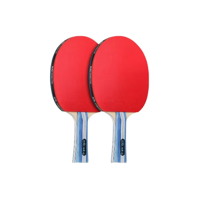 DOUBLEFISH Ping Pong Paddles Unisex Pure Wood Red Horizontal Beat Straight Beat-14