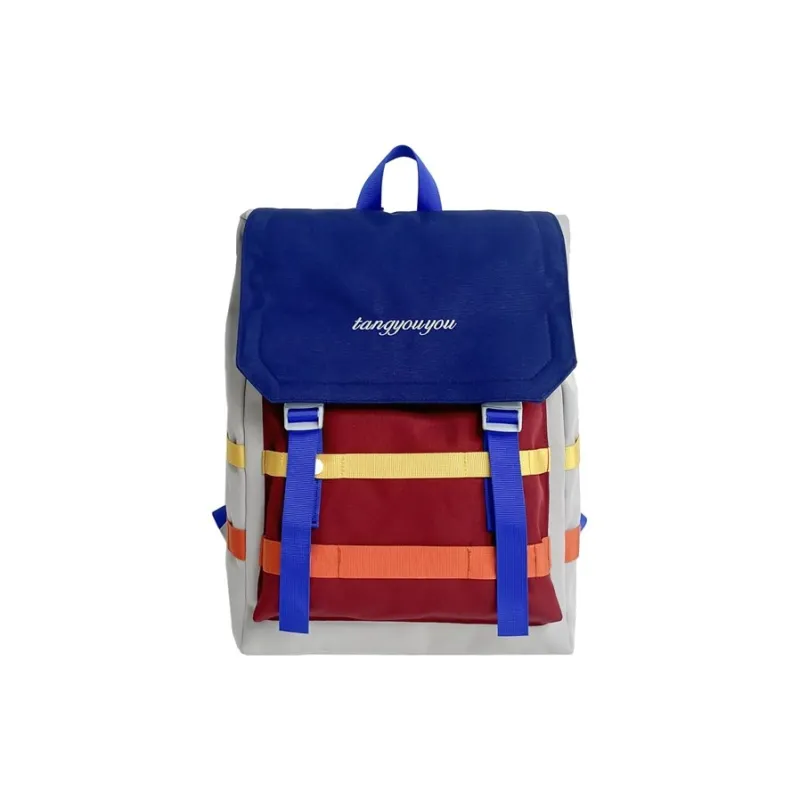 Deli Bear Oxford Backpack Regular Unisex Black Gray/Red Blue/Gray Coffee/Mandarin Yellow-8