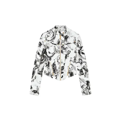 VERSACE JEANS COUTURE Denim Jackets Women's White