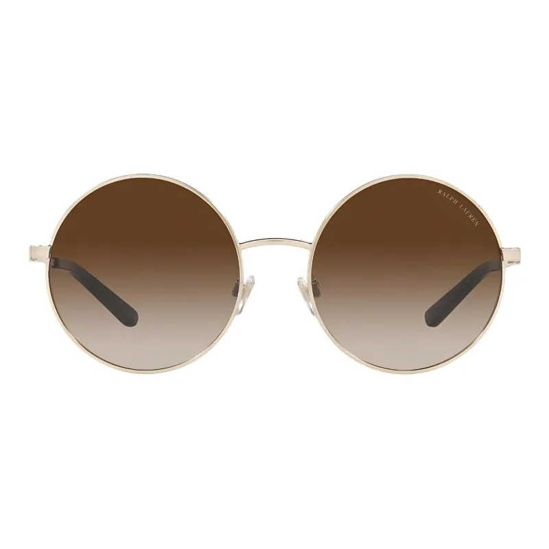 Ralph Lauren Collection Acetate Metal Round Sunglasses Unisex Gold-1