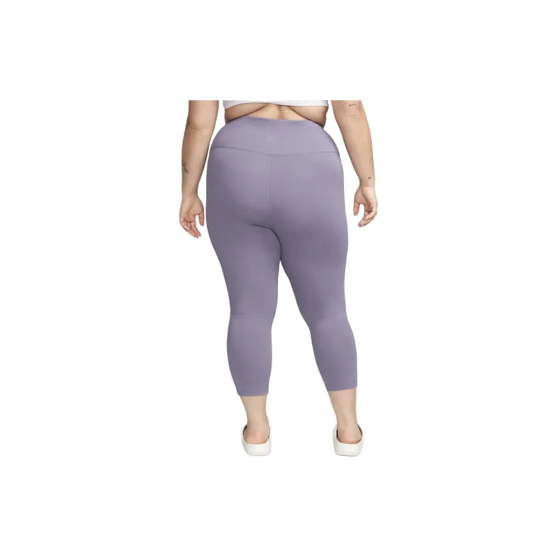 Nike OneWomen's High-Waisted Crop Leggings Plus Size Casual Pants Women's Purple-1